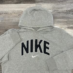Nike Sportswear Gray Mens 2XL Club Fleece Mens 2XL Big Center Swoosh Hoodie